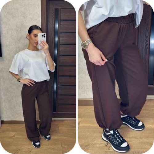 Штаны спорт Valentina (42-56) 219 brown (деми) Valentina 219 brown