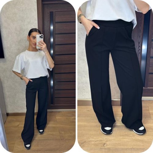 Штаны спорт Valentina (42-48) 244 black (деми) Valentina 244 black