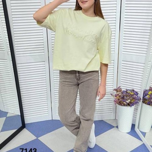 Футболка MMC clothes (one size) 7143 yellow (лето) MMC clothes 7143 yellow