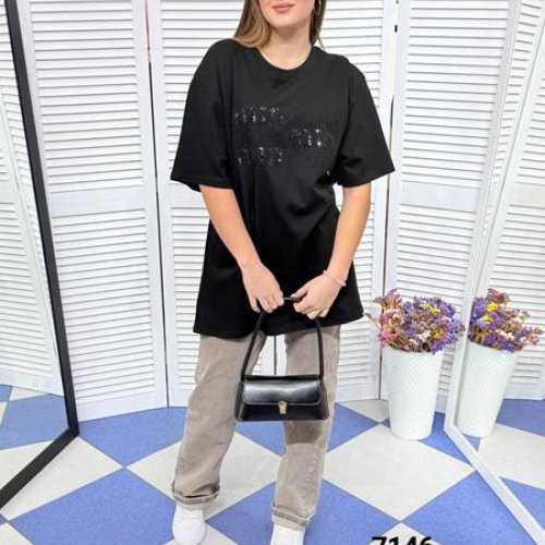 Футболка MMC clothes (one size) 7146 black (лето) MMC clothes 7146 black