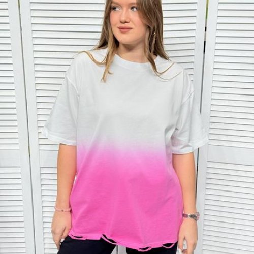 Футболка MMC clothes (46-52) 7314 white-pink (лето) MMC clothes 7314 white-pink