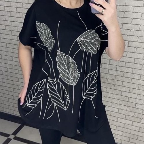 Футболка LeVisha (58-62) 25009 black (лето) LeVisha 25009 black