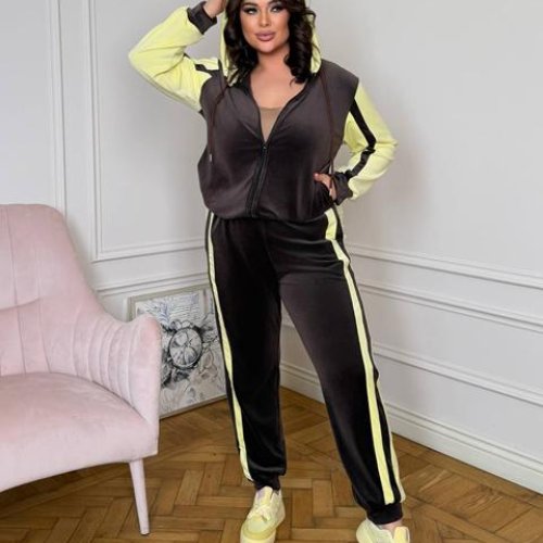 Костюм спорт Seven Zikina (50-64) 1363 brown-yellow (деми) Seven Zikina 1363 brown-yellow