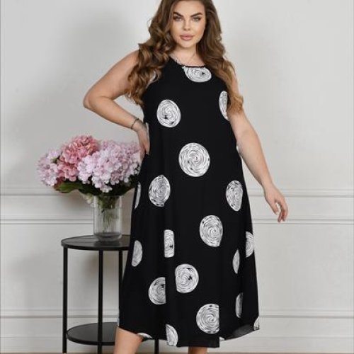 Сарафан Romeo life (50-60) 072-7 black (лето) Romeo life 072-7 black