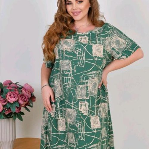 Платье Romeo life (56-60) 083 green (лето) Romeo life 083 green