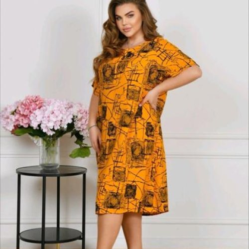 Платье Romeo life (56-60) 083 orange (лето) Romeo life 083 orange