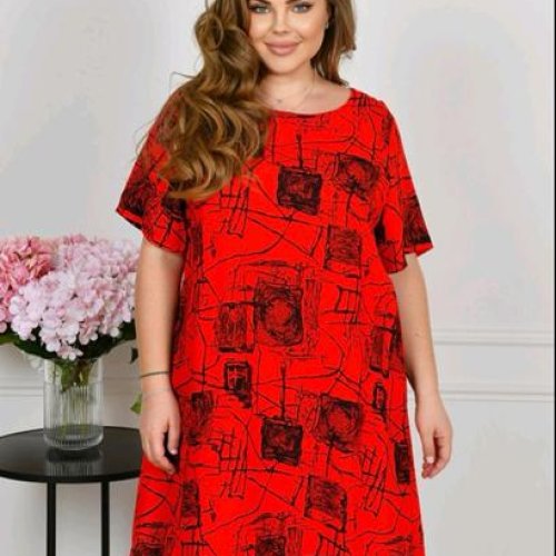 Платье Romeo life (56-60) 083 red (лето) Romeo life 083 red