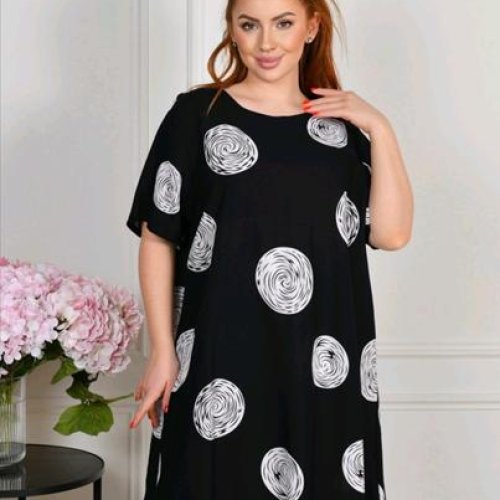 Платье Romeo life (56-60) 083-1 black (лето) Romeo life 083-1 black