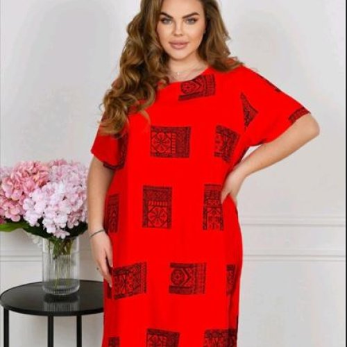 Платье Romeo life (56-60) 083-1 red (лето) Romeo life 083-1 red