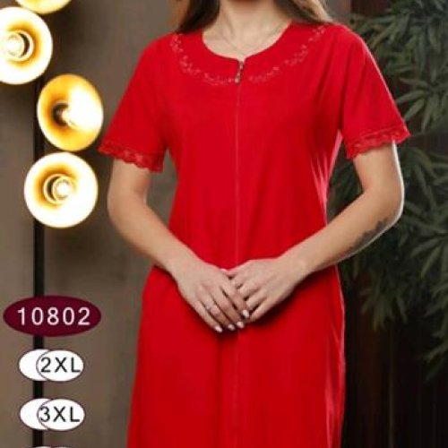 Халат Romeo life (2XL-5XL) 10802 red (лето) Romeo life 10802 red