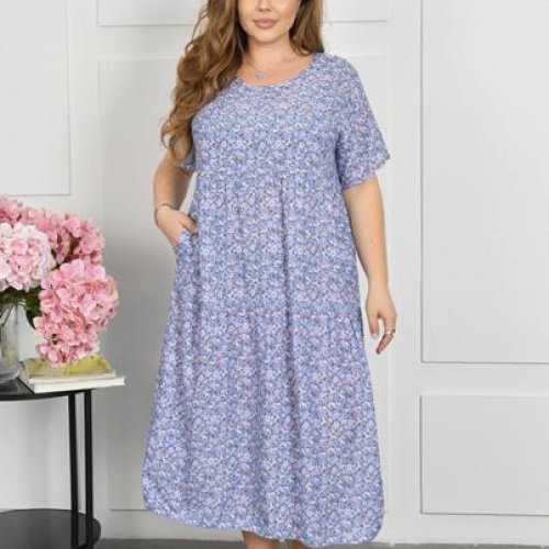 Платье Romeo life (56-60) 12 l.blue (лето) Romeo life 12 l.blue