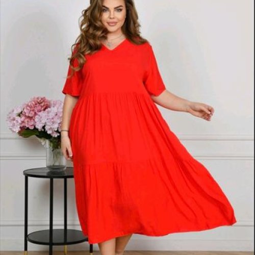 Платье Romeo life (58-62) 2111 red (лето) Romeo life 2111 red