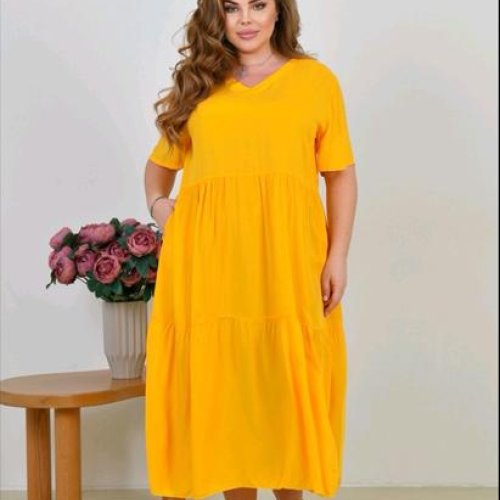 Платье Romeo life (58-62) 2111 yellow (лето) Romeo life 2111 yellow