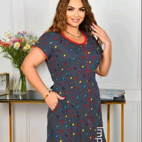 Халат Romeo life (48-58) 2532 navy (лето) Romeo life 2532 navy