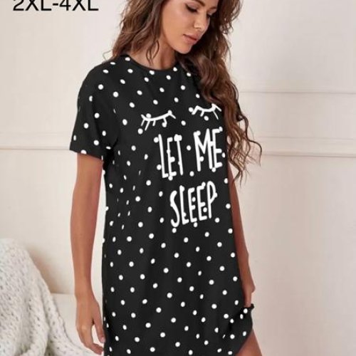 Ночнушка Romeo life (52-56) 6639 black (лето) Romeo life 6639 black