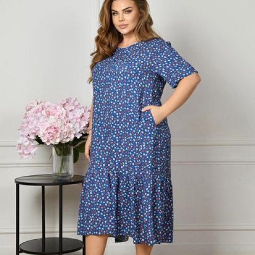 Платье Romeo life (56-60) A11 blue (лето) Romeo life A11 blue