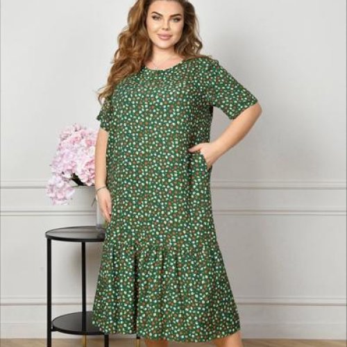 Платье Romeo life (56-60) A11 green (лето) Romeo life A11 green