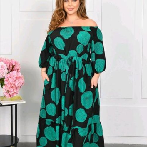 Платье Romeo life (52-56) A4 green (лето) Romeo life A4 green