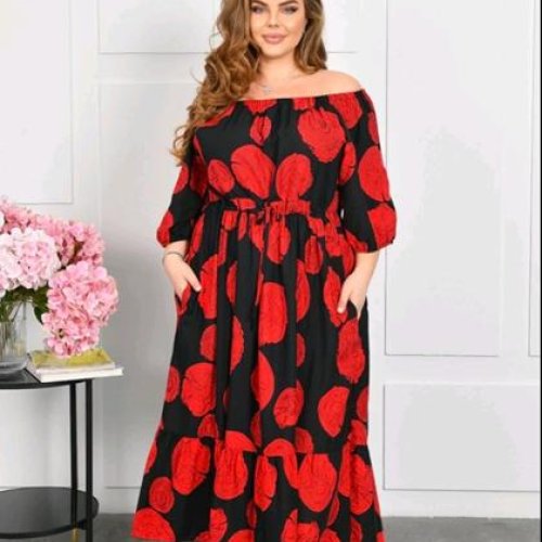 Платье Romeo life (52-56) A4 red (лето) Romeo life A4 red