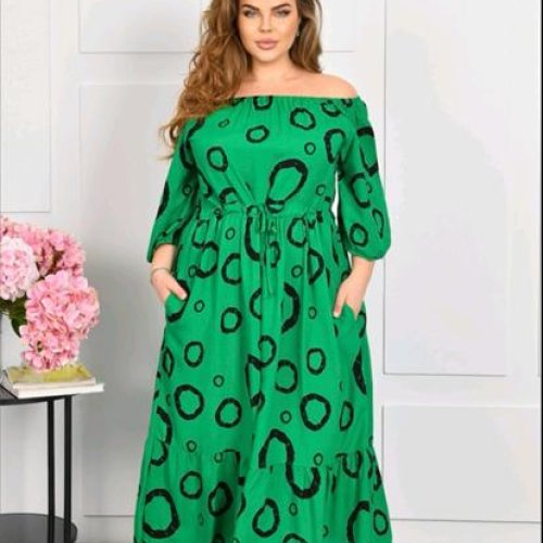 Платье Romeo life (52-56) A4-1 green (лето) Romeo life A4-1 green