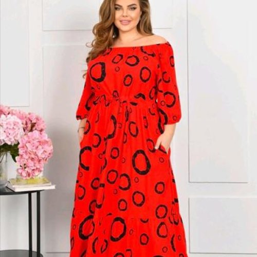 Платье Romeo life (52-56) A4-1 red (лето) Romeo life A4-1 red