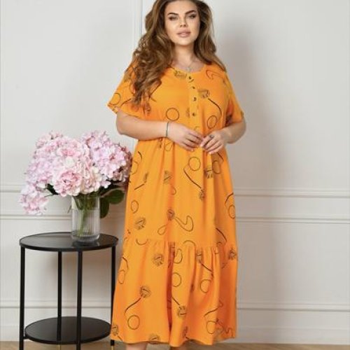 Платье Romeo life (56-60) A6-1 orange (лето) Romeo life A6-1 orange