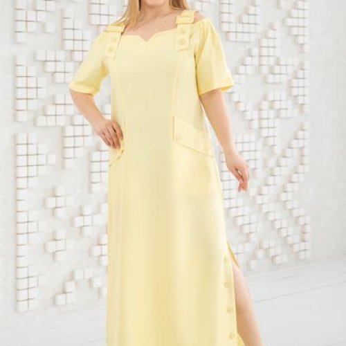 Платье Romeo life (48-56) RL1004 yellow (лето) Romeo life RL1004 yellow