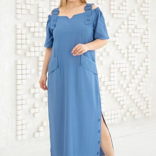 Платье Romeo life (48-56) RL1005 blue (лето) Romeo life RL1005 blue