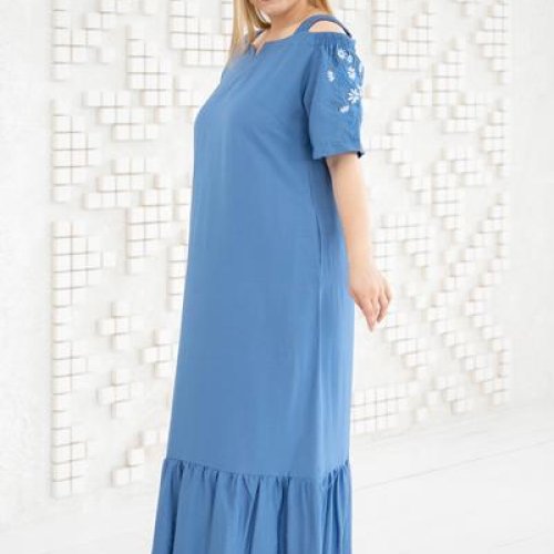 Платье Romeo life (50-58) RL1007 l.blue (лето) Romeo life RL1007 l.blue