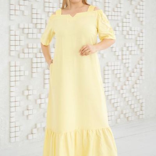 Платье Romeo life (50-58) RL1009 yellow (лето) Romeo life RL1009 yellow