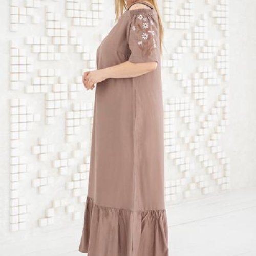 Платье Romeo life (50-58) RL1012 beige (лето) Romeo life RL1012 beige