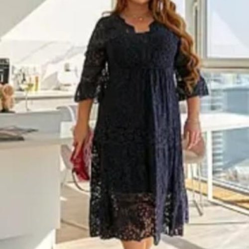 Платье Romeo life (54-62) RL1034 black (лето) Romeo life RL1034 black