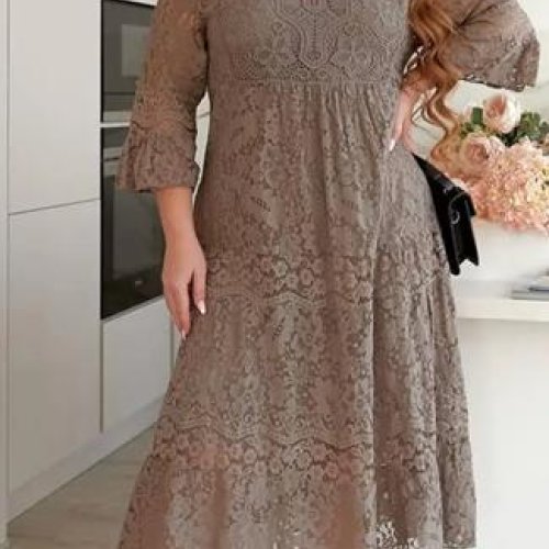 Платье Romeo life (54-62) RL1035 l.brown (лето) Romeo life RL1035 l.brown