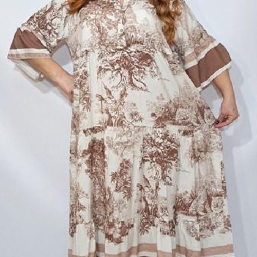 Платье Romeo life (54-60) RL1040 brown (лето) Romeo life RL1040 brown