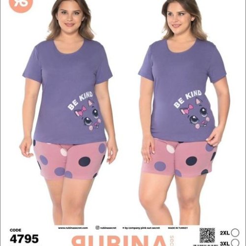 Пижама Disneyopt (2XL-4XL) DS731-4795 lilac (лето) Disneyopt DS731-4795 lilac