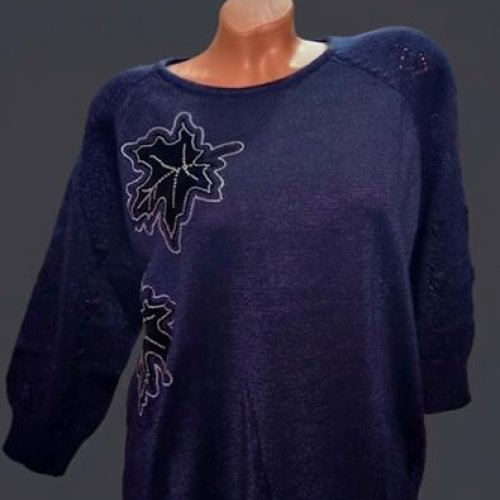 Свитер Julia (52-54) JL1022 navy (деми) Julia JL1022 navy