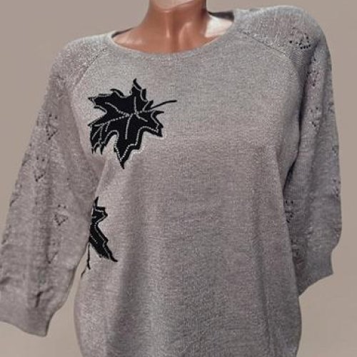 Свитер Julia (52-54) JL1023 grey (деми) Julia JL1023 grey