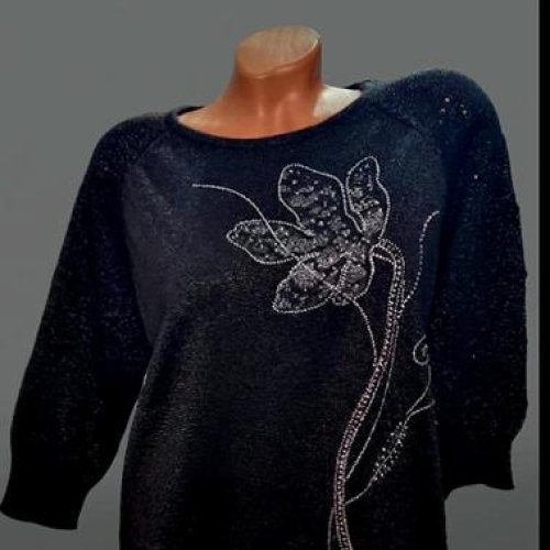 Свитер Julia (52-54) JL1026 black (деми) Julia JL1026 black