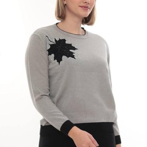 Свитер Julia (52-54) JL1042 grey (деми) Julia JL1042 grey