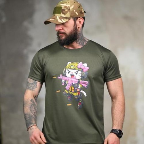 Футболка Madoka (M-3XL) 1360 khaki (лето) Madoka 1360 khaki