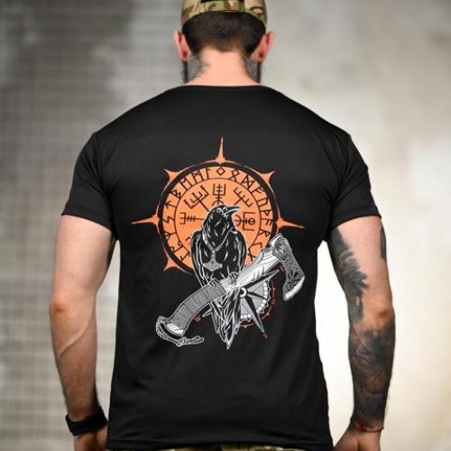 Футболка Madoka (M-3XL) 1368 black (лето) Madoka 1368 black