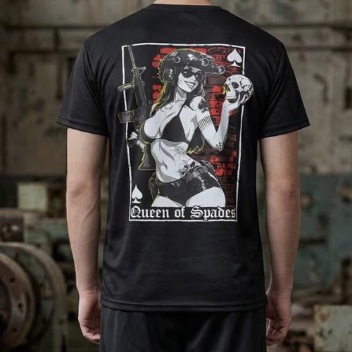 Футболка Madoka (M-3XL) 1376 black (лето) Madoka 1376 black