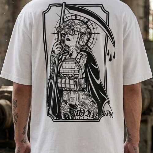 Футболка Madoka (M-3XL) 1385 white (лето) Madoka 1385 white