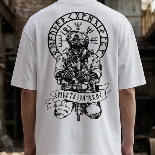 Футболка Madoka (M-3XL) 1389 white (лето) Madoka 1389 white