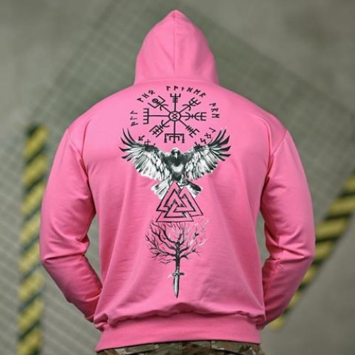 Худи Madoka (M-3XL) 1403 pink (деми) Madoka 1403 pink