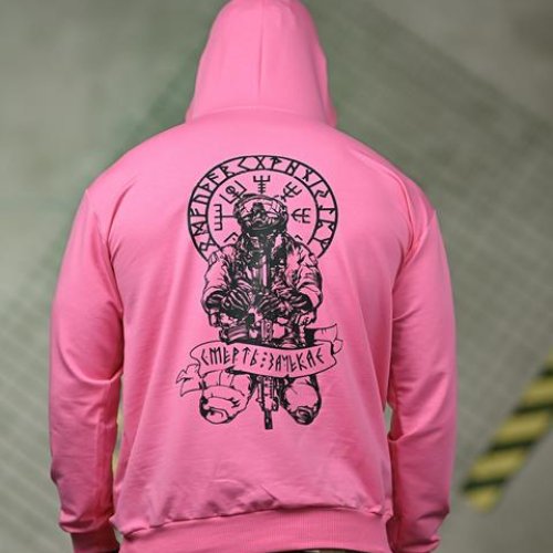 Худи Madoka (M-3XL) 1404 pink (деми) Madoka 1404 pink