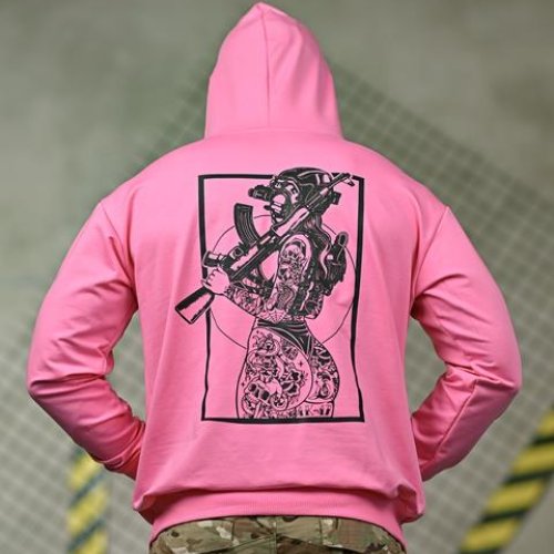Худи Madoka (M-3XL) 1406 pink (деми) Madoka 1406 pink