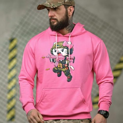 Худи Madoka (M-3XL) 1407 pink (деми) Madoka 1407 pink