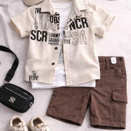 Костюм Major (2-5) 7069 milk-brown (лето) Major 7069 milk-brown