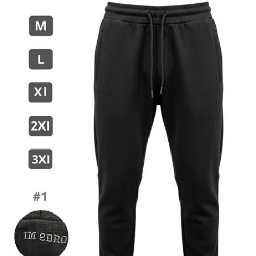 Штаны спорт 2BRO (M-3XL) 62033 black (деми) 2BRO 62033 black